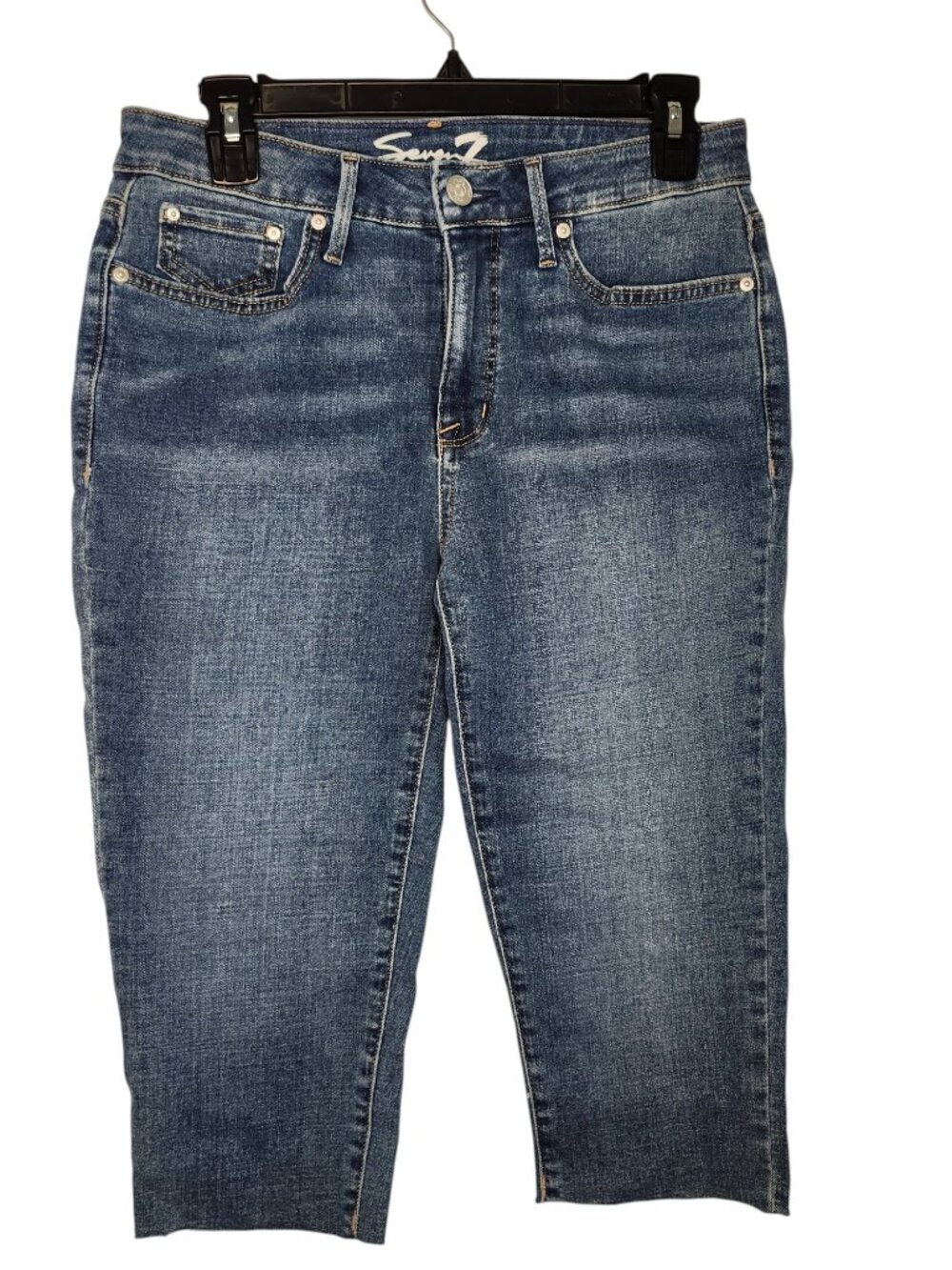 NEW Seven7 Breezy Crop Denim Capris Size 6